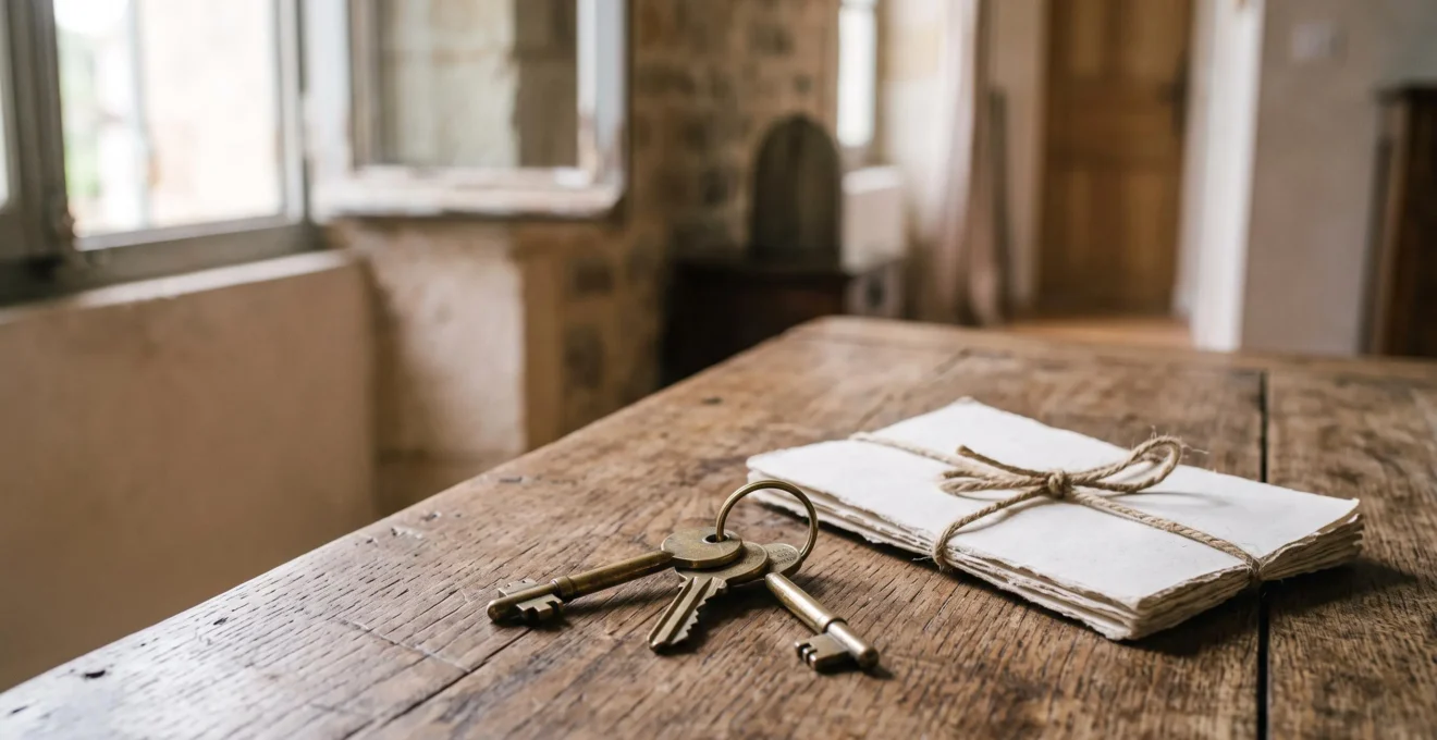 Clés et documents de location symbolisant l'identification du type de bail et les droits du locataire