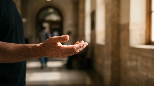 Une main s'ouvrant vers la lumière en signe de protection, symbolisant l'accès à une protection judiciaire urgente contre la violence physique.